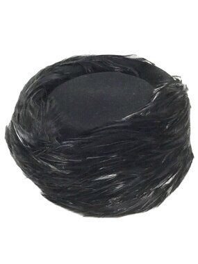 Joe Bill Miller Michael Howard Vintage Round Wool Black Feather Toque Hat